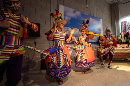 DUBAI, 17 November 2021. Bolivian Performers at the Bolivia Pavilion, Expo 2020 Dubai. (Photo by Mahmoud Khaled/Expo 2020 Dubai)