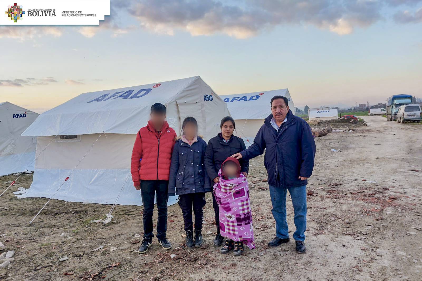 El Estado boliviano gestiona el retorno de una familia afectada por el sismo en Türkiye