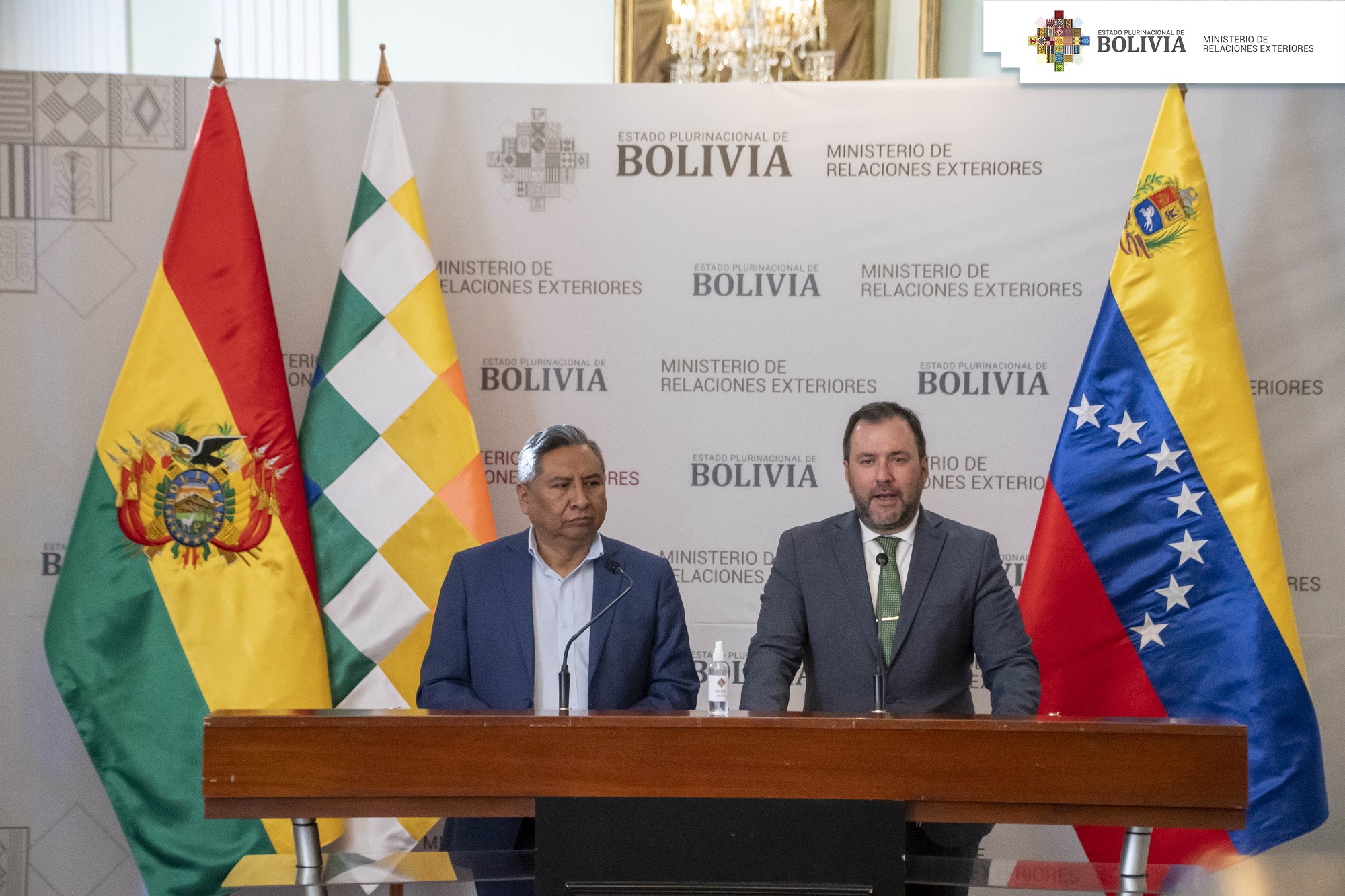 Cancilleres de Bolivia y Venezuela se reúnen para tratar temas de la agenda bilateral 